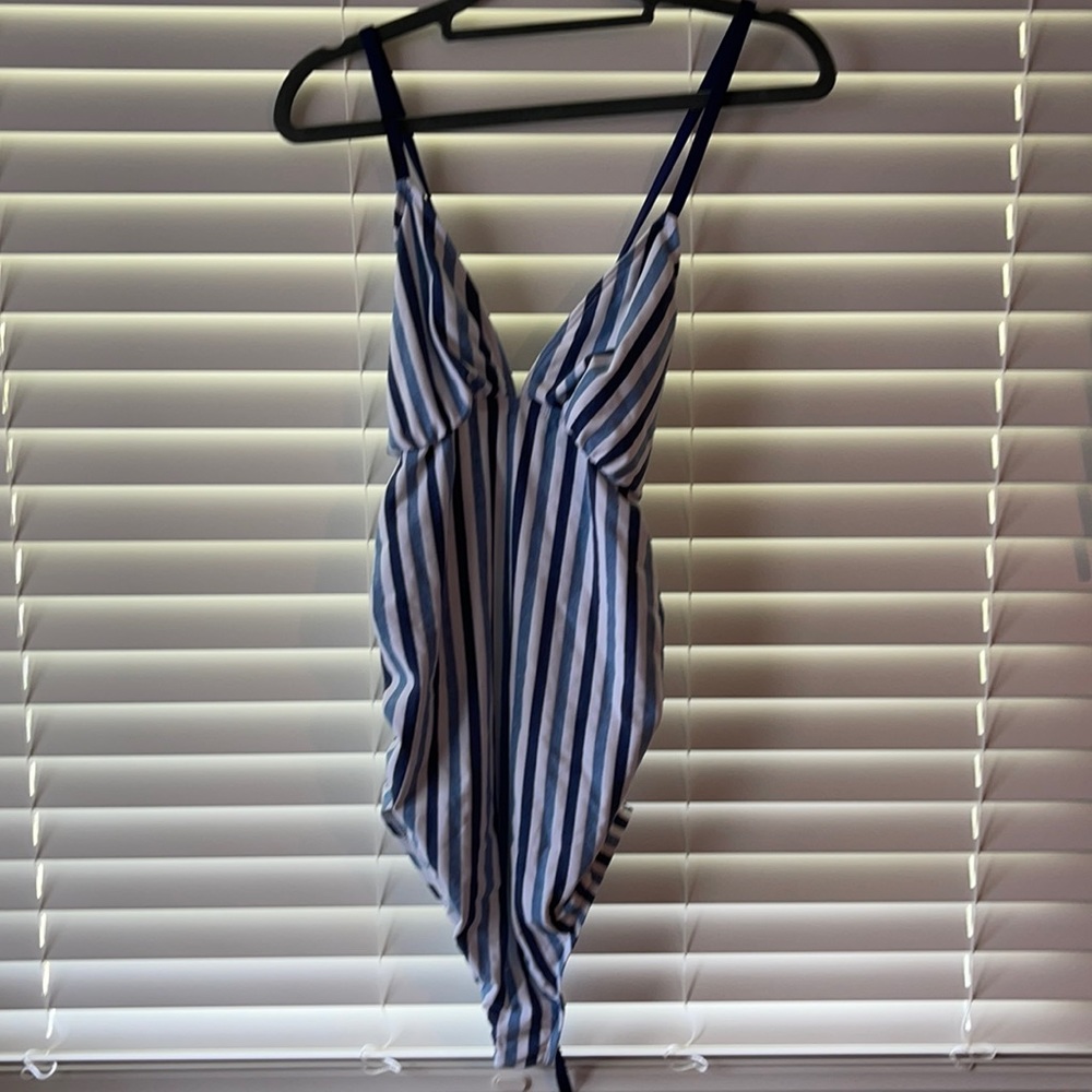 Splendid maternity one piece striped bathing suit